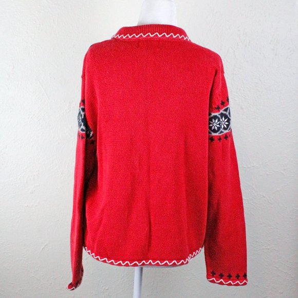 Designers Originals Studio Joy Christmas holiday sweater cardigan mitten pockets - Picture 6 of 8
